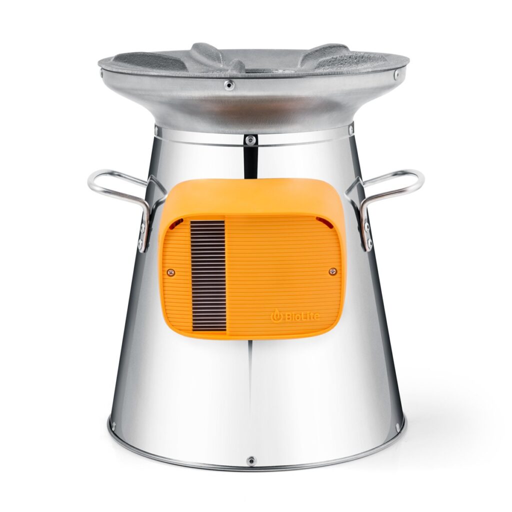 Biolite Homestove, stainless steel design with battery pack